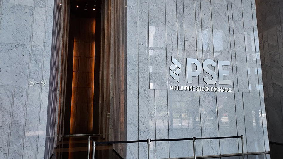 Philippine Stock Exchange signage at the lobby of the Philippine Stock Exchange building in Bonifacio Globaly City